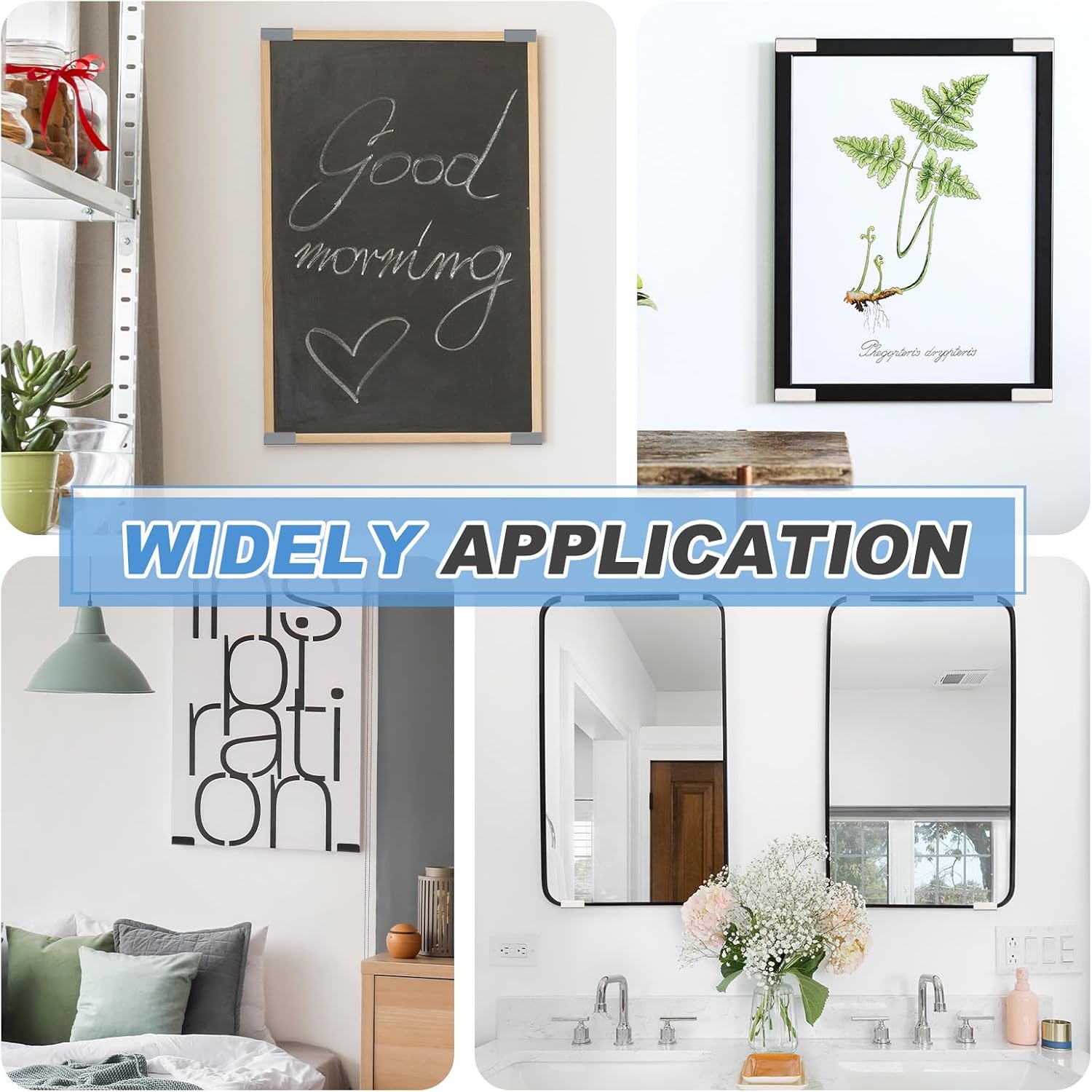 Stainless Steel Picture Frame Hanging Stand, Wall Mount Bracket, Metal U-Shaped Hook, Ideal for Tile Walls, Corner Storage Display Rack