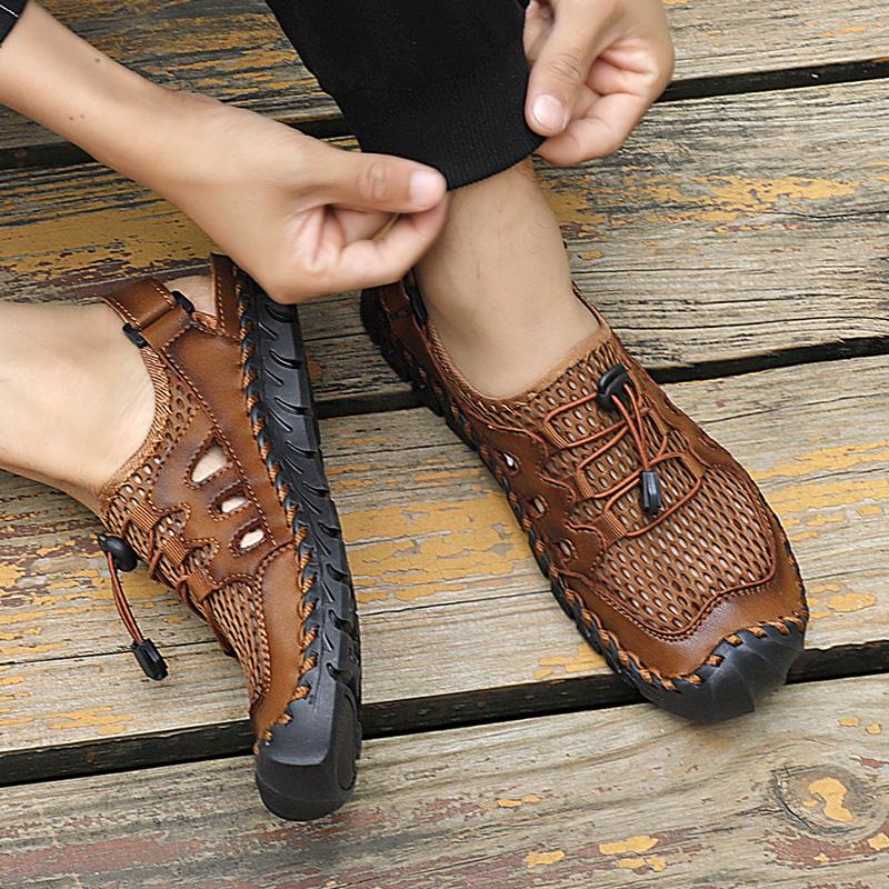 Handmade New Sandals, Durable Anti-Slip Comfortable, Versatile Closed-Toe Outdoor Casual Shoes, Perfect for Leisure Activities