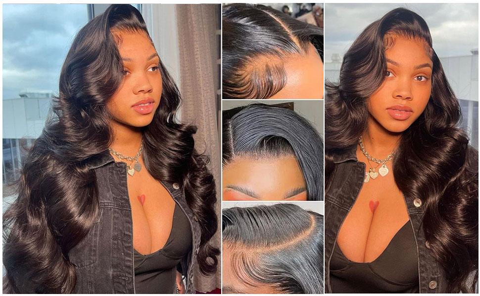 Lemoda 210% Density 13x6 Full Lace Frontal Virgin Human Hair Wigs Body Wave 13x6 HD Transparent Lace Front Wigs Brazilian Pre Plucked With Baby Hair 15A Lemoda 210% Density 13x6 Full Lace Frontal Virgin Human Hair Wigs Body Wave 13x6 HD Transparent Lace Front Wigs Brazilian Pre Plucked With Baby Hair 15A