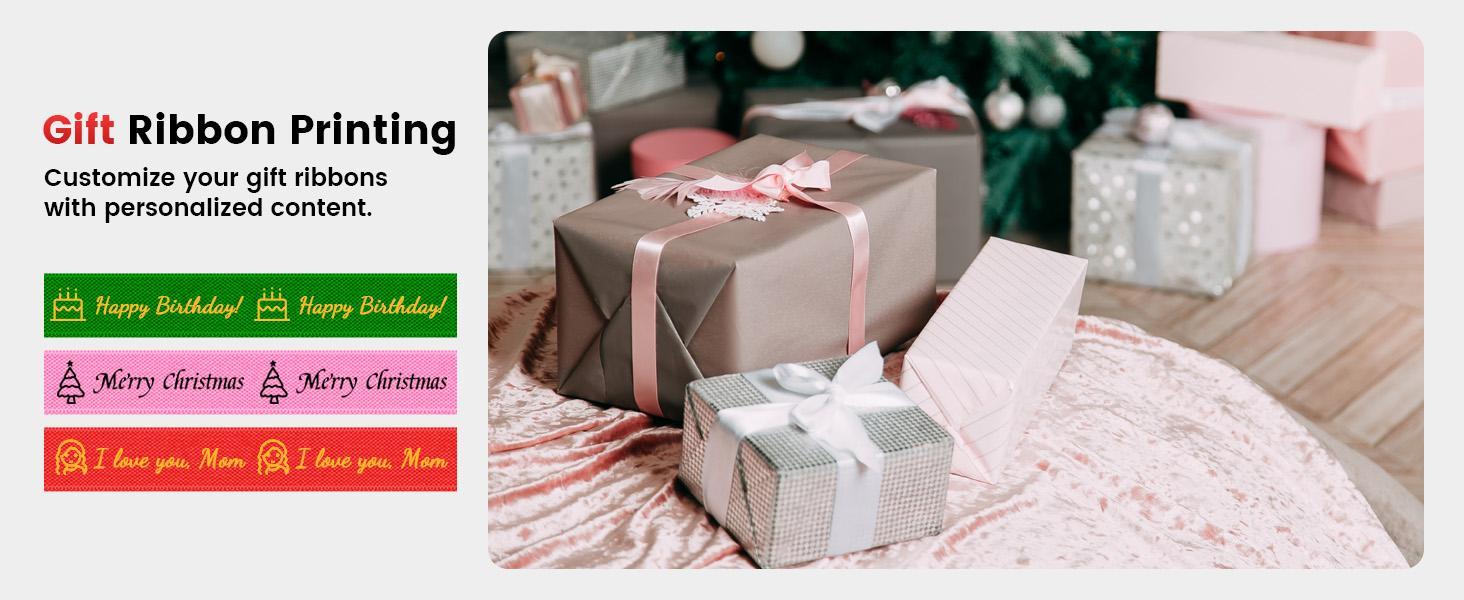Phomemo A30 Thermal Transfer Ribbon & Label Printer – Bluetooth Portable Label Maker for DIY Gift Wrapping, Decorative Ribbon Printing, Ideal for Holidays, Weddings, Birthdays, Crafts & Small Business, Compatible with Phones & PC