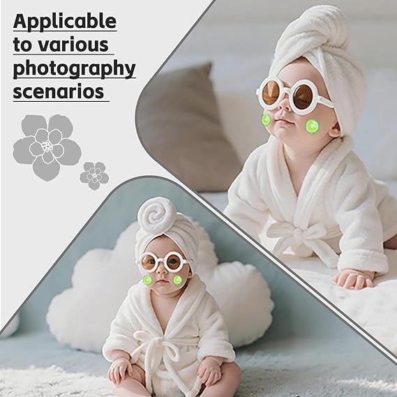 Newborn Photography Props Bathrobe Outfits Girl Baby Robe Bath Towel Costume Sets 0-4Months(Pink)