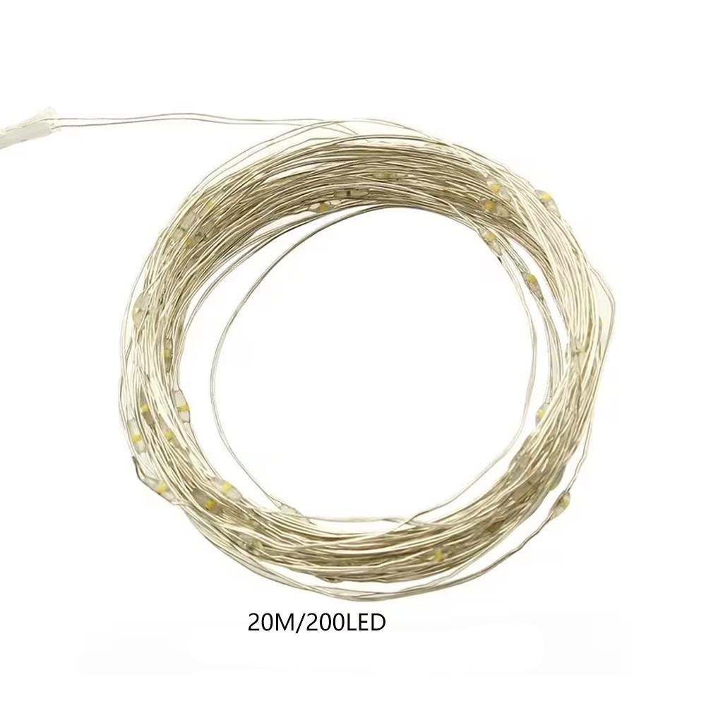 Solar String Lights 1 Pack, 66.67ft/200led Decorative Led Lighting Solar Fairy Lights, 8 Modes Outdoor Decor, Flexible Transparent Tube, Garden, Patio, Pool