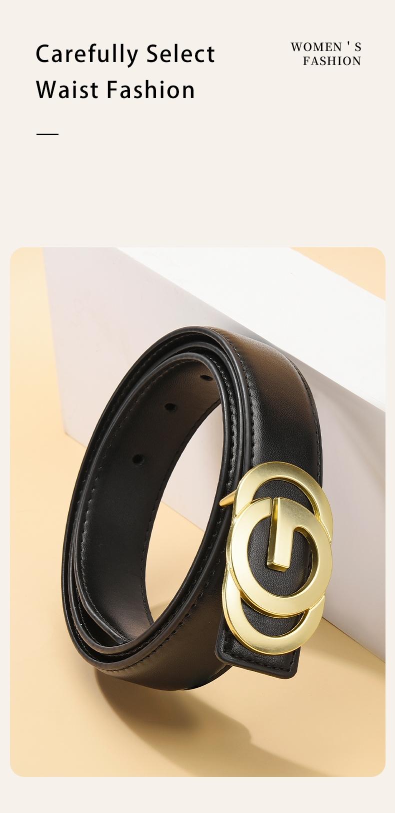 Luxury Women's Waist Belt, Trendy Exquisite Belt with Letter G Alloy Buckle, Adjustable Design for Daily Commute & Office Casual Wear, Perfect Gift Idea