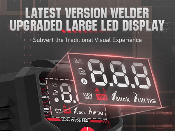 YESWELDER ARC-125DS-PRO 125Amp 110V Mini Stick Welder, DC IGBT Inverter MMA Welding Machine with Hot Start, Arc Force, Anti-Stick