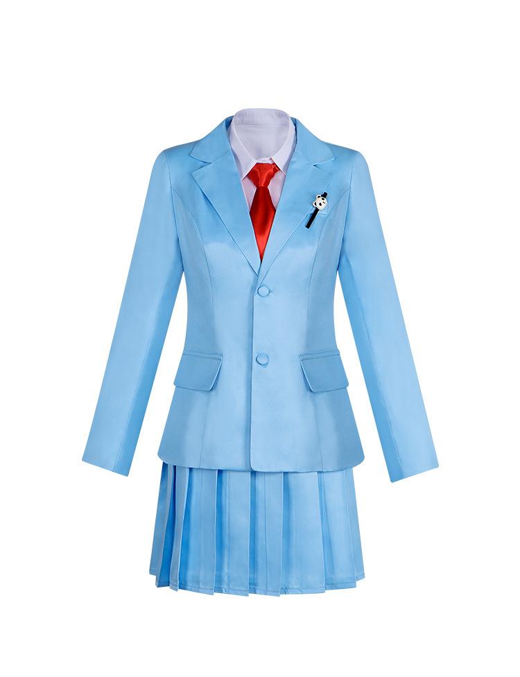 Anime Skip and Loafer Mitsumi Iwakura-Shima Sousuke Cosplay Costume - Unisex Blue Polyester School Uniform with Costume Wigs 1, Do Not Bleach, Hand Wash Only, Hang Dry for Cosplay Party, Halloween, Only Wigs 1, Holiday