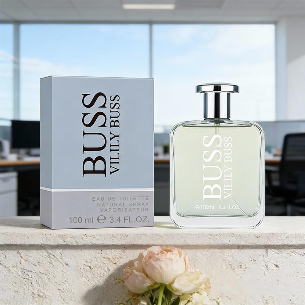 Elite BUSS Men's Cologne, 100ML, Long-Lasting Woody Fragrance, Apple, Mint, Sage, Cinnamon, Patchouli, Ideal Gift for Holidays