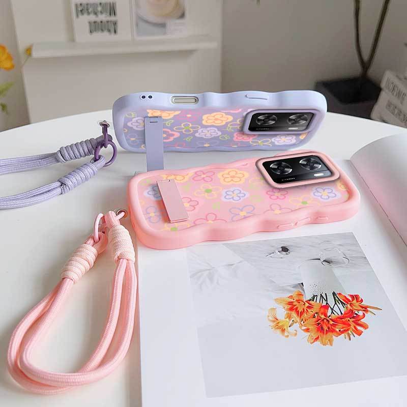 1 Piece Colorful pictures For OPPO K10 5G Non-Slip With Lanyard And Stand Flexible Design Ideal For Formal K10 5G