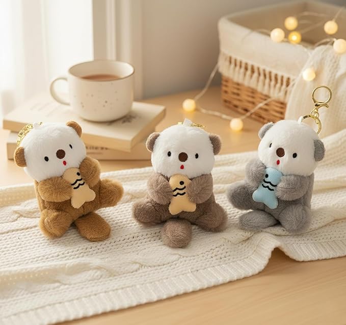 Cute Otter Plush Keychain | Adorable Animal Shape Pendant, Perfect Gift for All Seasons, Ideal Birthday Gift & Unique Charming Accessory