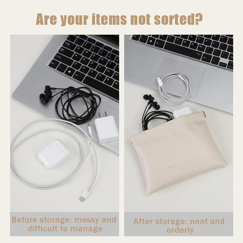 3 Counts Small Makeup Bag for Women, Elastic Open-Close Storage Bag, Mini Travel Storage Pouch, Waterproof Organizer Bag for Lipstick, Cosmetics,Multifunctional storage bag