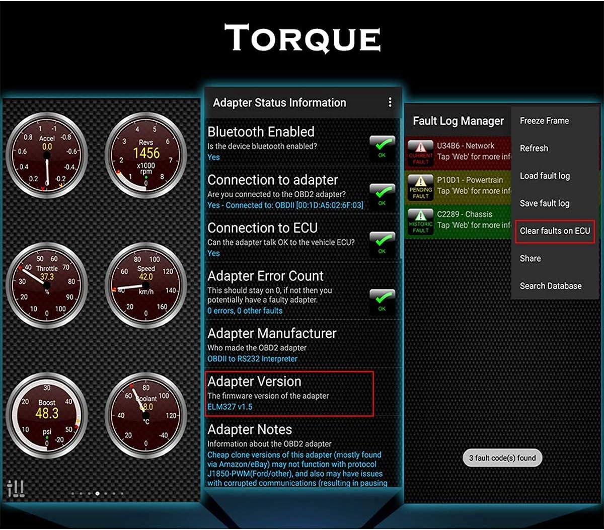Car Code Reader V015 Bluetooth 4.0 OBD2 Scanner for iOS/Android/PC - Automobile Fault Diagnosis Instrument with Bluetooth Engine Tester Functionality