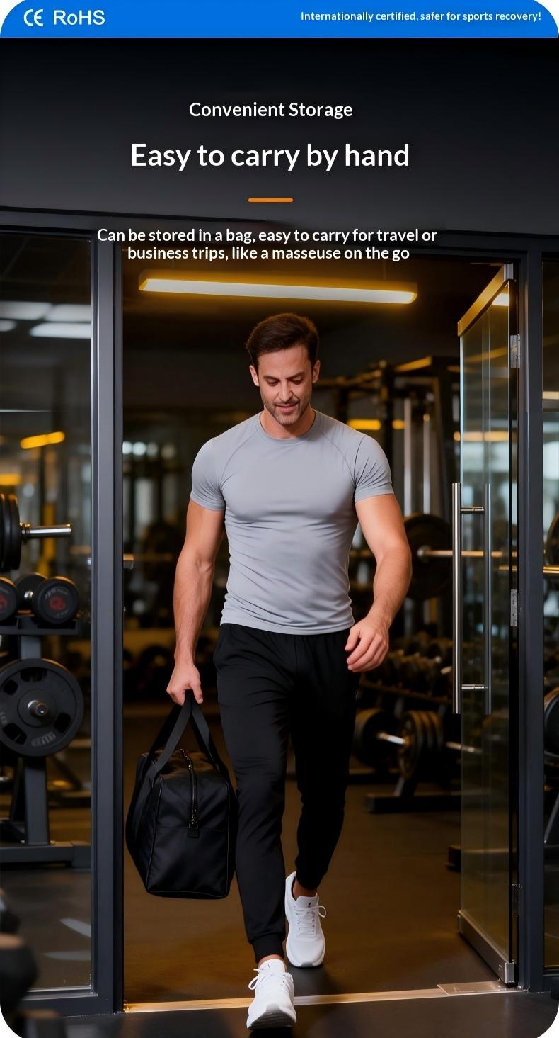 New Rechargeable & Cordless Full Leg Air Compression Massager, Sequential Compression Therapy for Circulation, Pain Relief & Muscle Recovery with Multiple Modes, Intensities & Timer