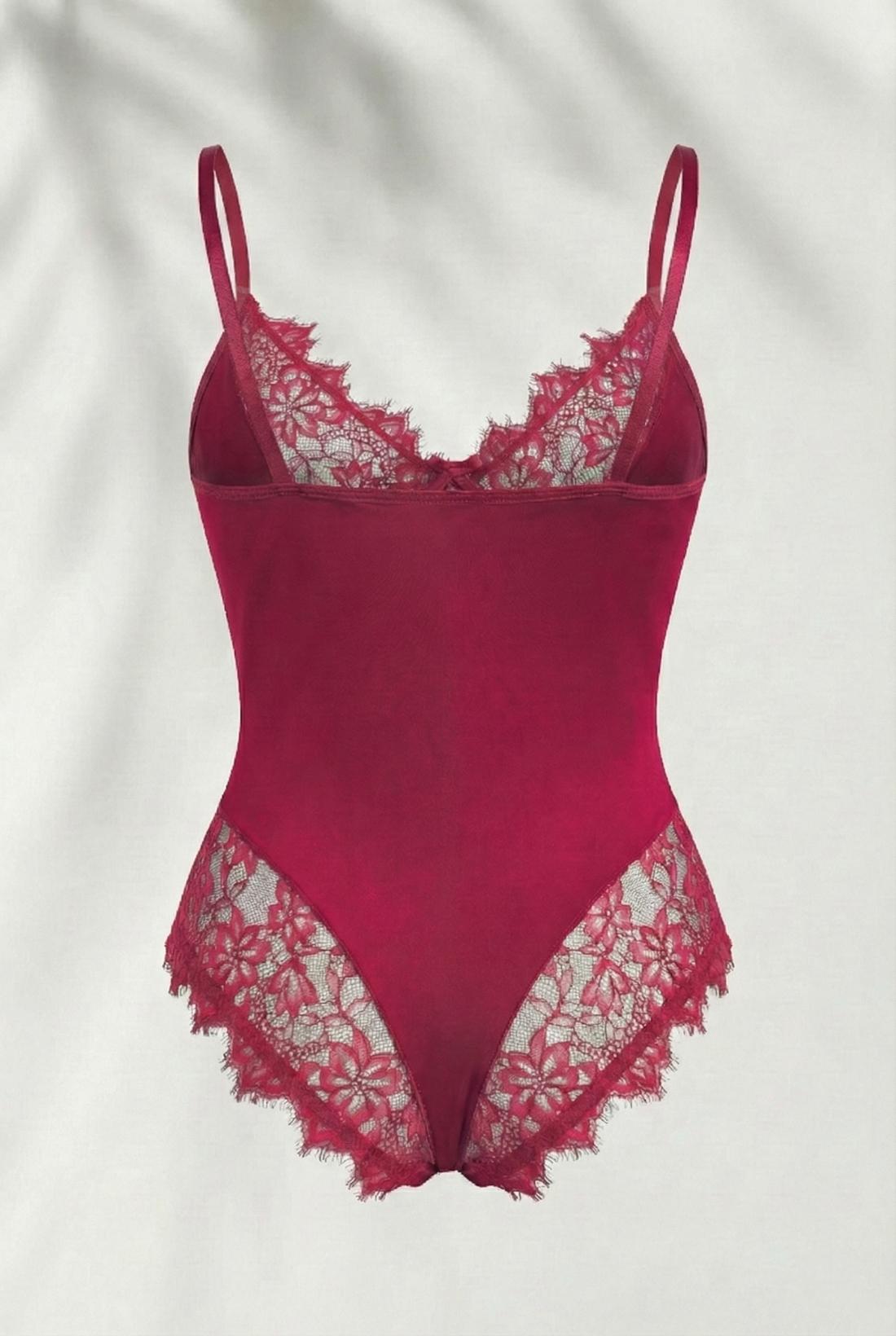 Women's Lace Bodysuit, Sexy Tight-Fitting One-Piece, Elegant and Chic Design, Perfect for Special Occasions, Comfortable and Stylish