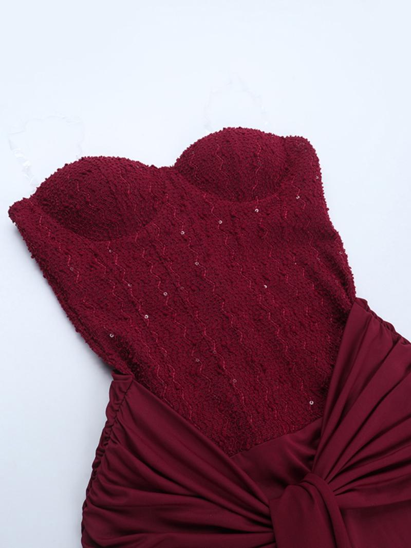 Elegant Strapless Corset Bodycon Long Formal Dress, with Ruched Detail, Perfect for Evening Prom Party Elegant Strapless Corset Bodycon Long Formal Dress, with Ruched Detail, Perfect for Evening Prom Party