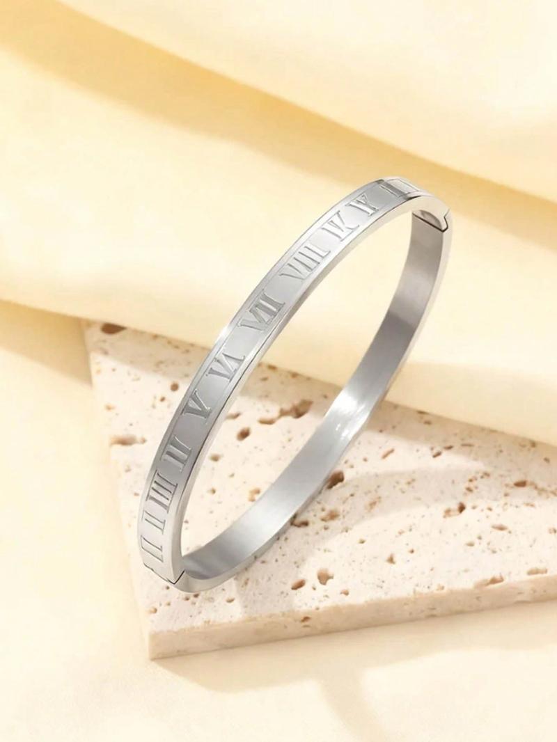 5-Piece Waterproof Titanium Steel Bracelet Set, Stackable Bracelet, Rhinestone Star Design, Plated, Versatile Style, Unisex Jewelry