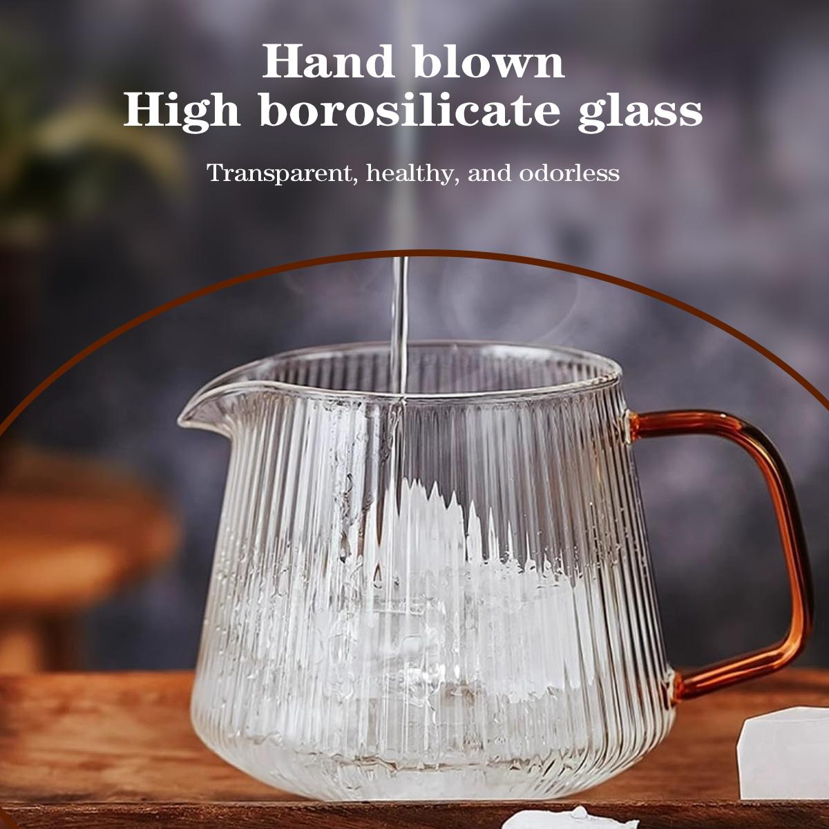 Pour over Coffee Maker, 23.6oz/700ML Glass Carafe, Glass Dripper/filter, Drip Coffee Maker Set, 1-6 Cups, Home or Office Use