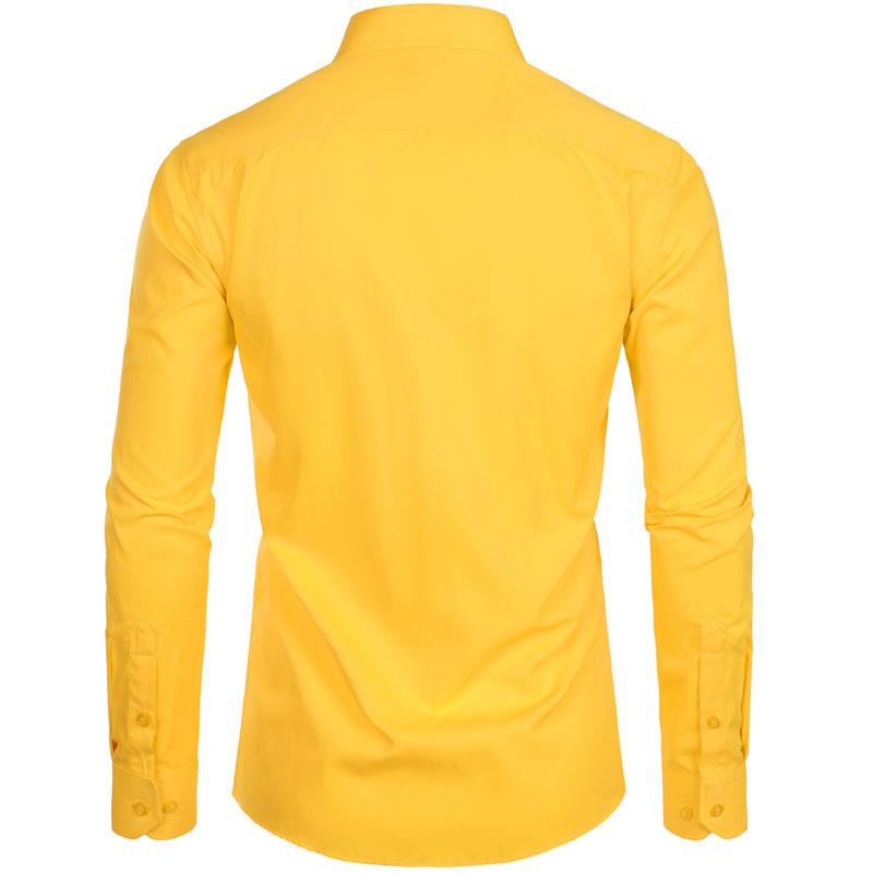 Zeroyaa Men's Long Sleeve Button Up Shirts Solid Slim Fit Casual Business Formal Dress Shirt with Pocket Menswear Korean summer outfits men funny shirts