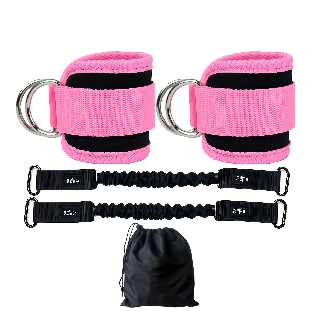 5-Piece Ankle Resistance Band Set with D-Ring, Leg Kick Training Cables, Butt Sculpting Equipment for Hip and Thigh Workout