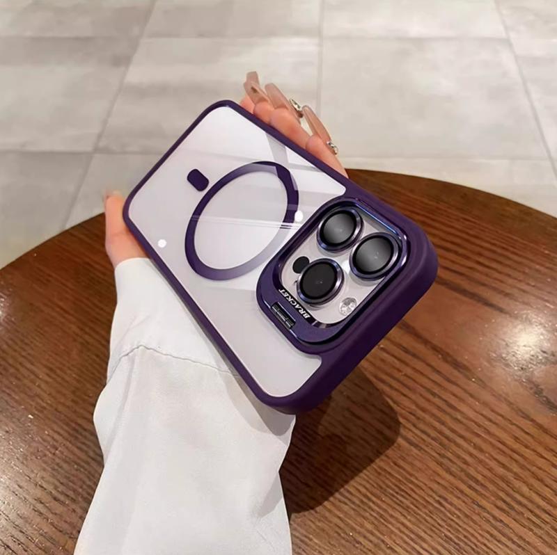 OREKROY【Freeship】Shockproof Mag Safe Case For iPhone 17 16 Pro Max 15 14 13 12 11 with Camera Lens Cover Kickstand