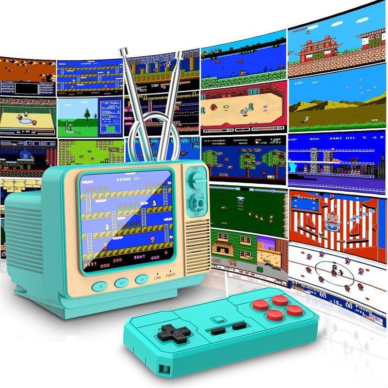 Retro Game Console with 308 Classic Games, Mini Handheld Portable TV-Style, Perfect for Nostalgia Lovers, Includes Classic Three-Color Controllers