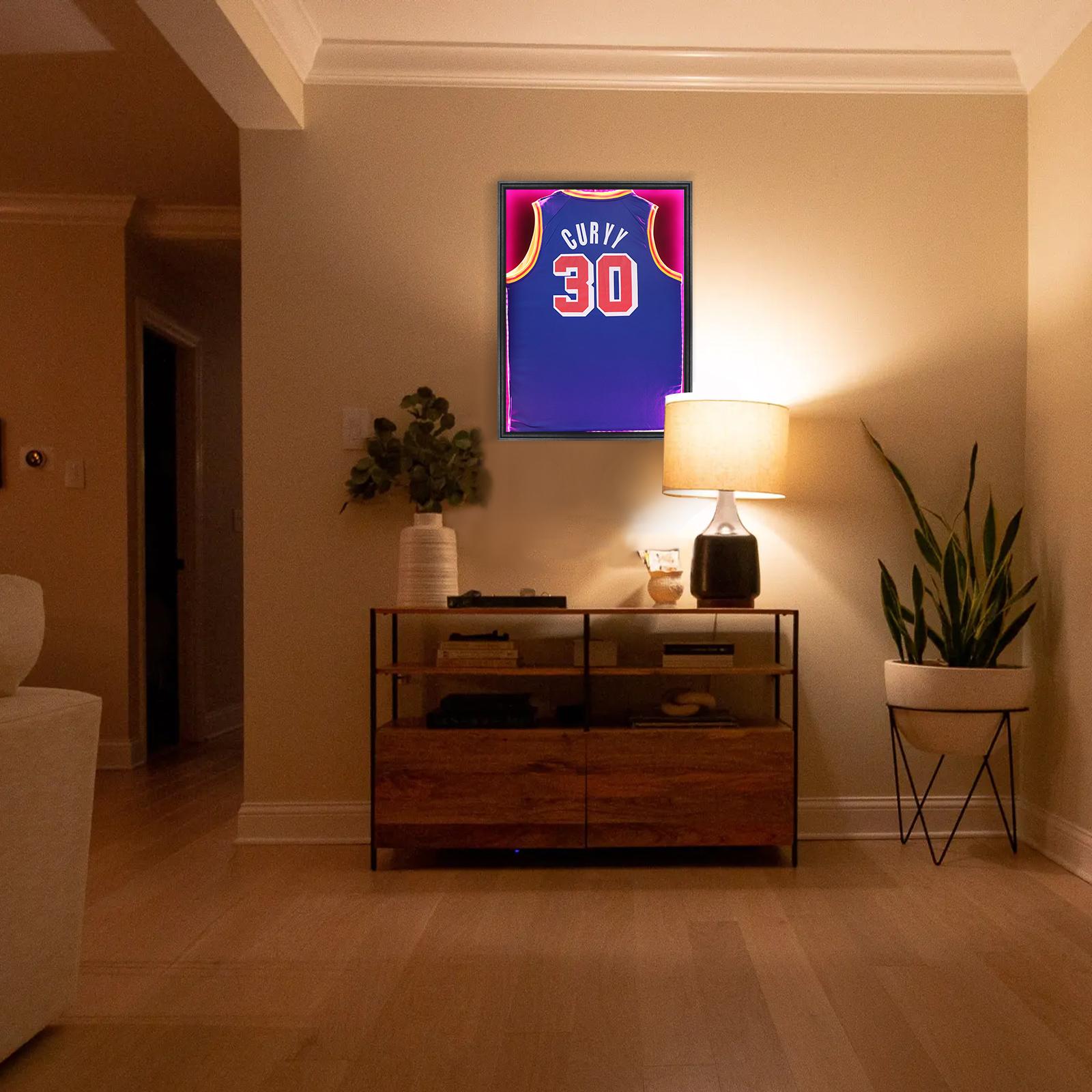 LED Jersey Frame Display Case - Jersey case with led Lights - Large Lockable Frames Shadow Box with UV Protection for Baseball Basketball Football Soccer Hockey Sport Shirt, Black LED Jersey Frame Display Case - Jersey case with led Lights - Large Lockable Frames Shadow Box with UV Protection for Baseball Basketball Football Soccer Hockey Sport Shirt, Black