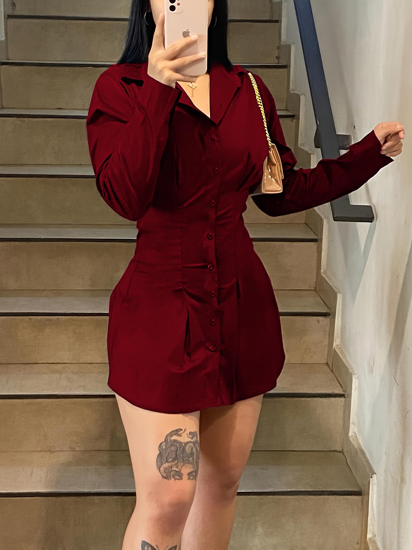 Open Front Mini Dress, Asymmetrical Hem, Elastic Waist Design, Casual & Party Wear, Teen Girls Street Style, Instagram Trending