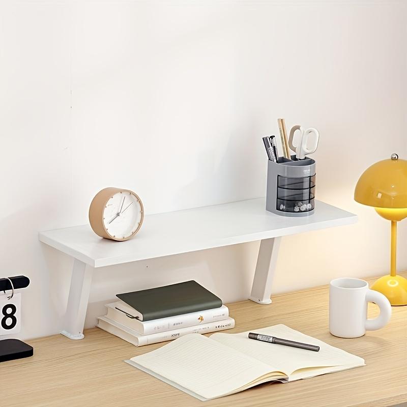 1 Piece Floating Desktop Shelf Rectangular Wall Mounted Multi Layer Storage Rack for Home Office Book Pen Organizer Thanksgiving Christmas Gift