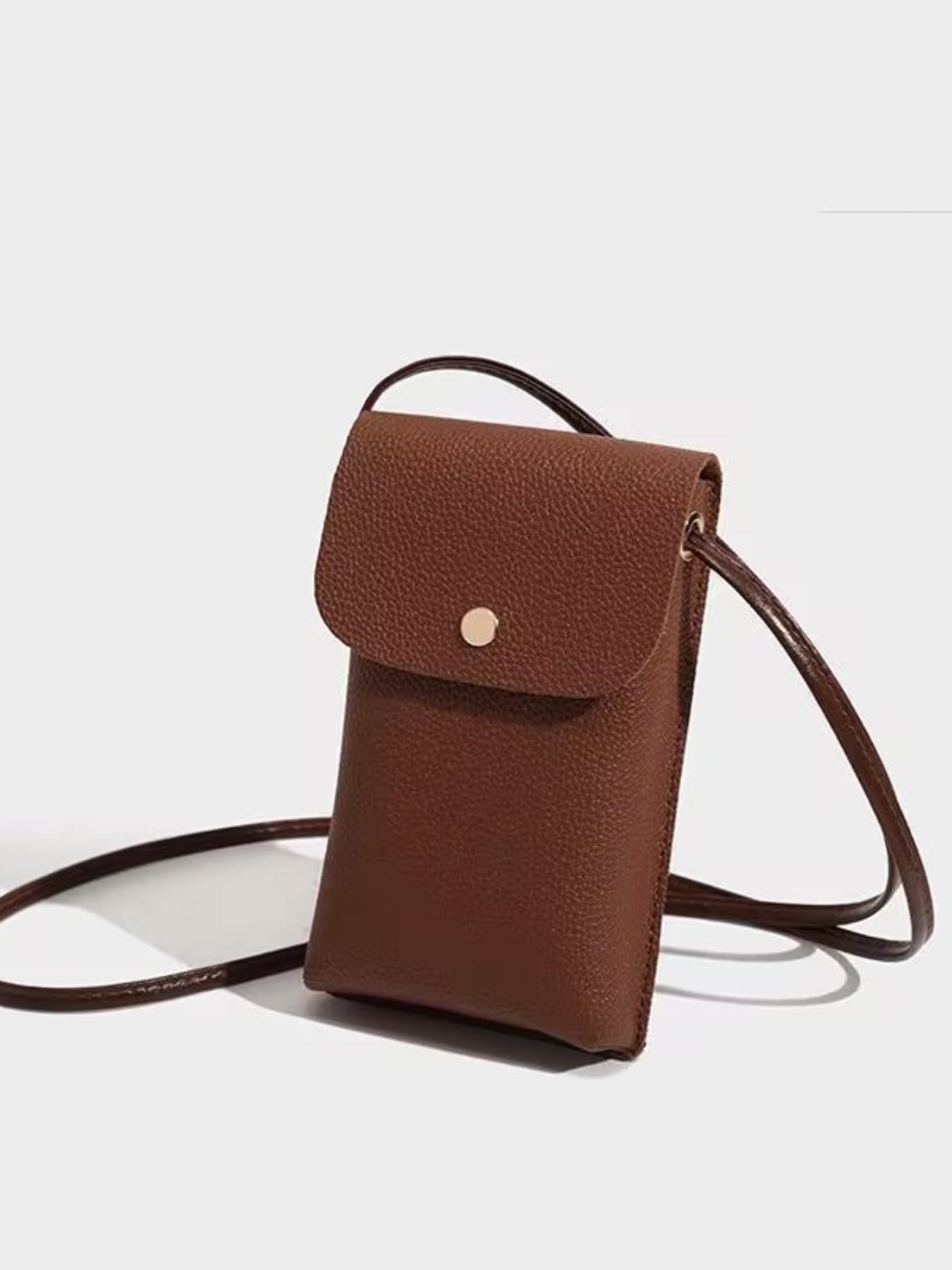Effortless Casual Style | Vintage Leather Phone Crossbody for Everyday Errands | Lightweight Mini Bag