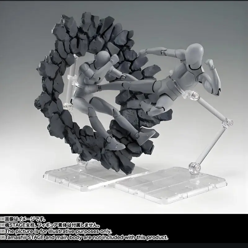 Tamashii Effect Impact & Debris Set Universal 1/12 Scale Accessory Kit for Shf Figures Includes Crashing Rocks with Mist