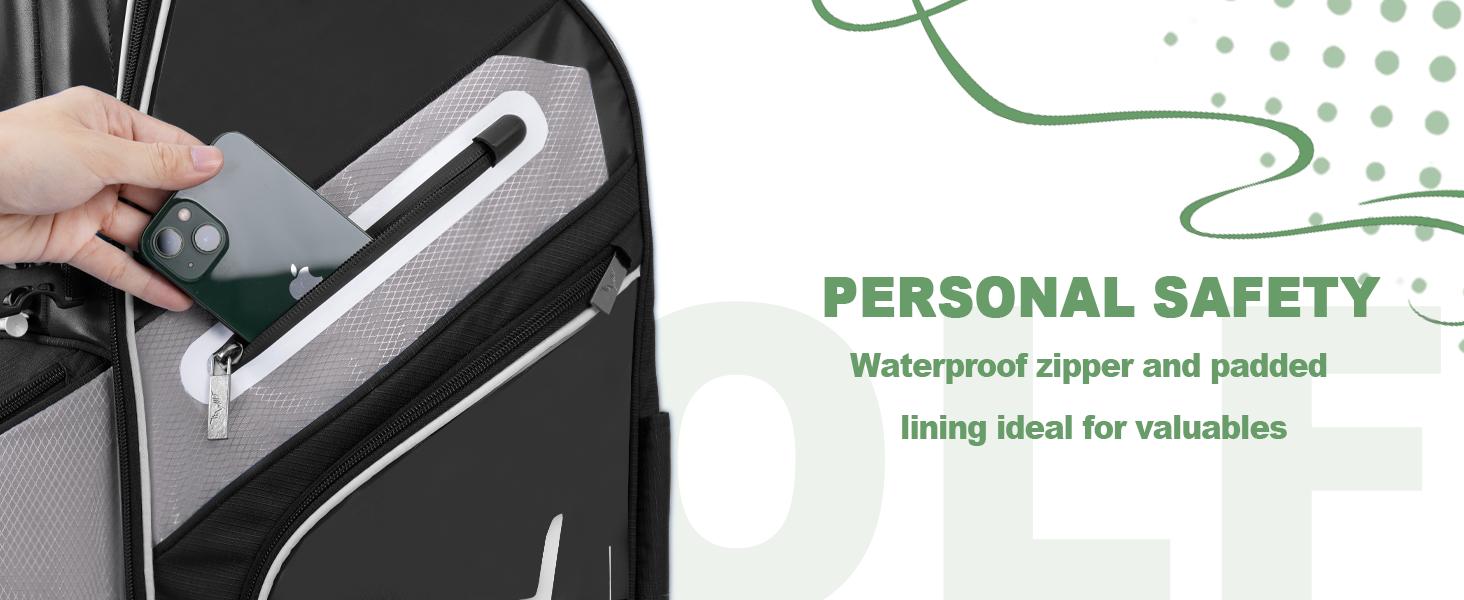 14-Way Golf Stand Bag, Premium Lightweight Golf Bag with Full-Length Dividers, Interchangeable PE-Padded Straps & Stabilizing Kickstand - Plush-Lined Top with Waterproof Cover