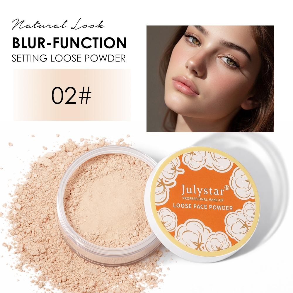 3 Shades Oil-Control Loose Setting Powder, Blur Pores, Smooth Matte, Long-Lasting, Waterproof, Natural Look for Daily & Party