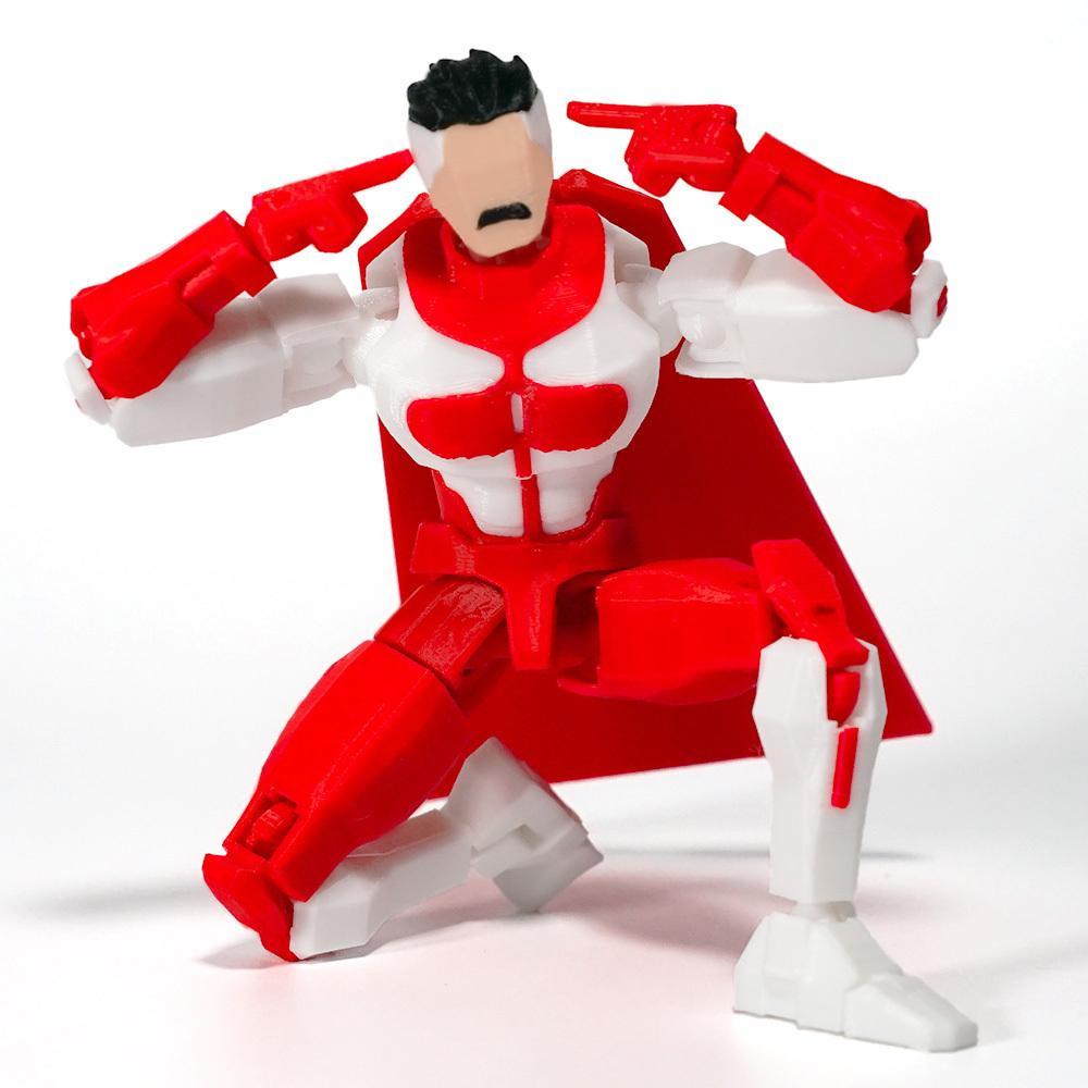 3D Printed Invincible Omni Man Superhero Toys, Multi-Jointed Plastic Anime Figures, DIY Model Kits for Children’s Gifts & Ornaments