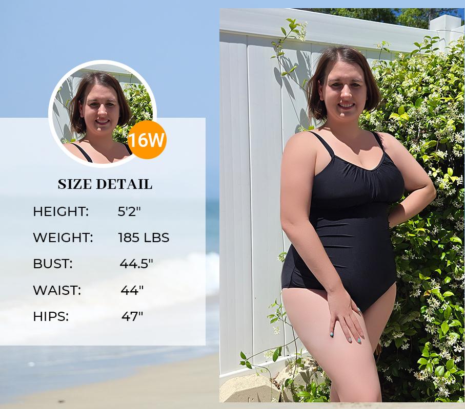 Aqua Eve Plus Size Swimsuit for Women Tummy Control One Piece Bathing Suit Vintage Swimwear Black Aqua Eve Plus Size Swimsuit for Women Tummy Control One Piece Bathing Suit Vintage Swimwear Black