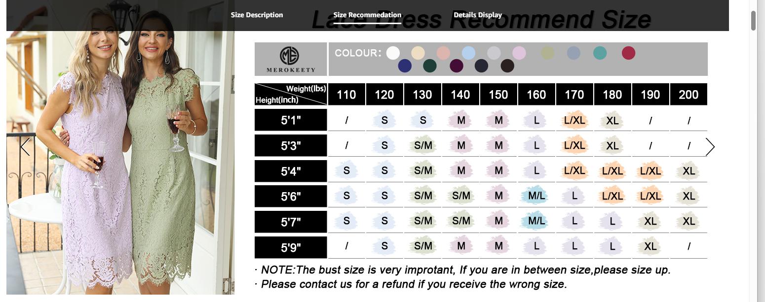 MEROKEETY Women's Sleeveless Lace Floral Elegant Cocktail Dress Crew Neck Knee Length for Party