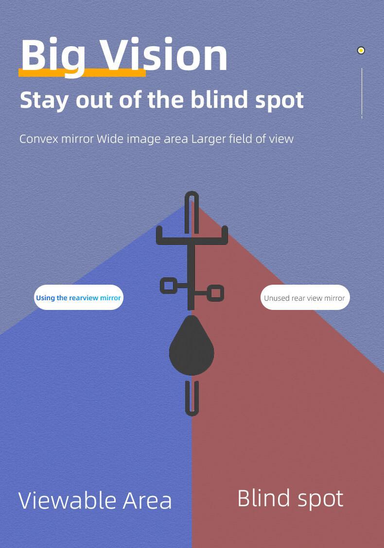 ROCKBROS Bicycle Handlebar Rear View Mirror Bike Cycling Wide Range Backsight Reflector Adjustable Left Right Bike Mirror