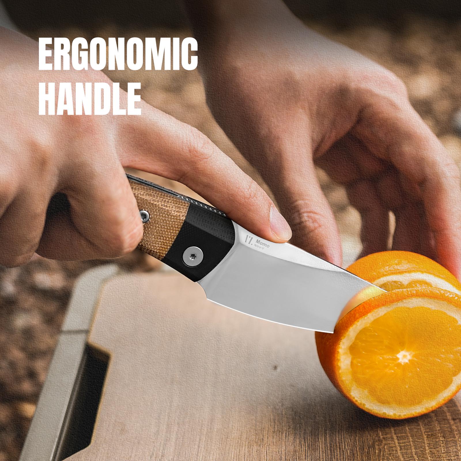 Kizer Momo Nitro-V Black G10+Micarta V4663A2 Kizer Momo Nitro-V Black G10+Micarta V4663A2