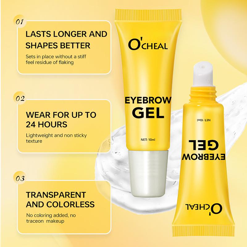 Wild Eyebrow Gel Natural Setting Liquid Transparent Colorless Soft Jelly Shaping Brow Wax, Brow Styling Gel, Long-Lasting Hold, Easy Application