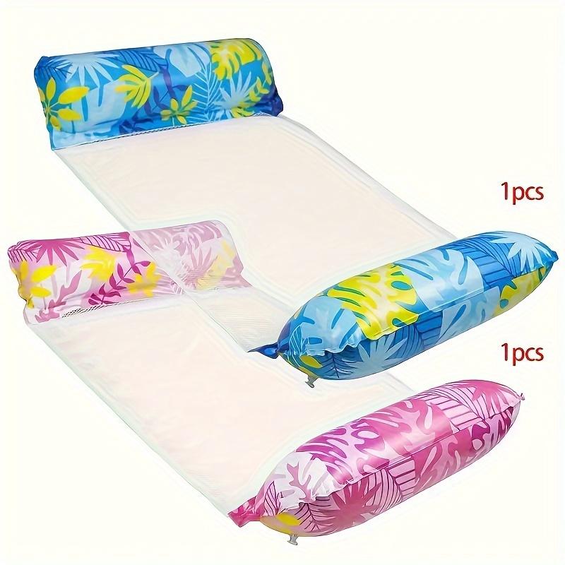 2-Piece Inflatable Pool Floats Adult Size Water Hammock, Multi-Functional Swimming Pool Raft Lounger, Relaxing Chair for Adults
