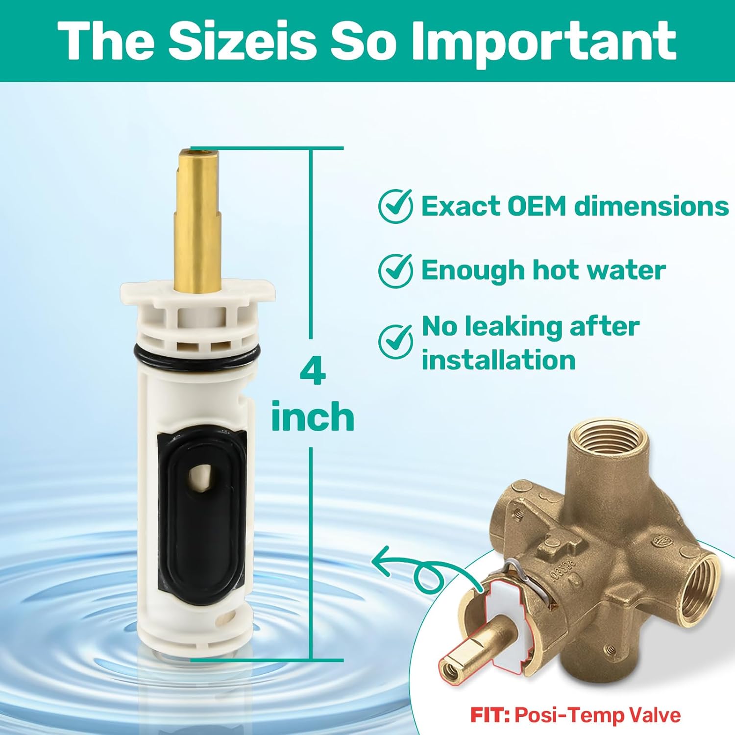 1222 Replacement  Kit for Moen  Handle Posi Temp Faucet, Compatible with Moen Bathtub & Shower Valve , Including 104421