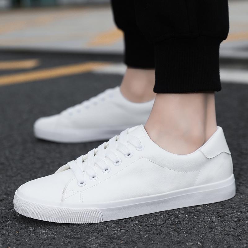 Men's Classic Sneakers, Comfortable Lace-Up Casual Shoes, Sporty Simple Style, Versatile Fashion, Black & White Options Available