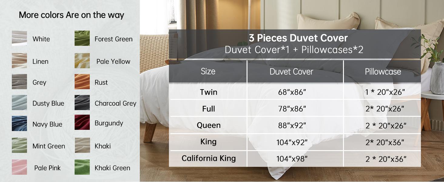 Simple&Opulence French Linen Duvet Cover Set - Natural Flax Cotton Blend-Solid Color Breathable Farmhouse Bedding Simple&Opulence French Linen Duvet Cover Set - Natural Flax Cotton Blend-Solid Color Breathable Farmhouse Bedding