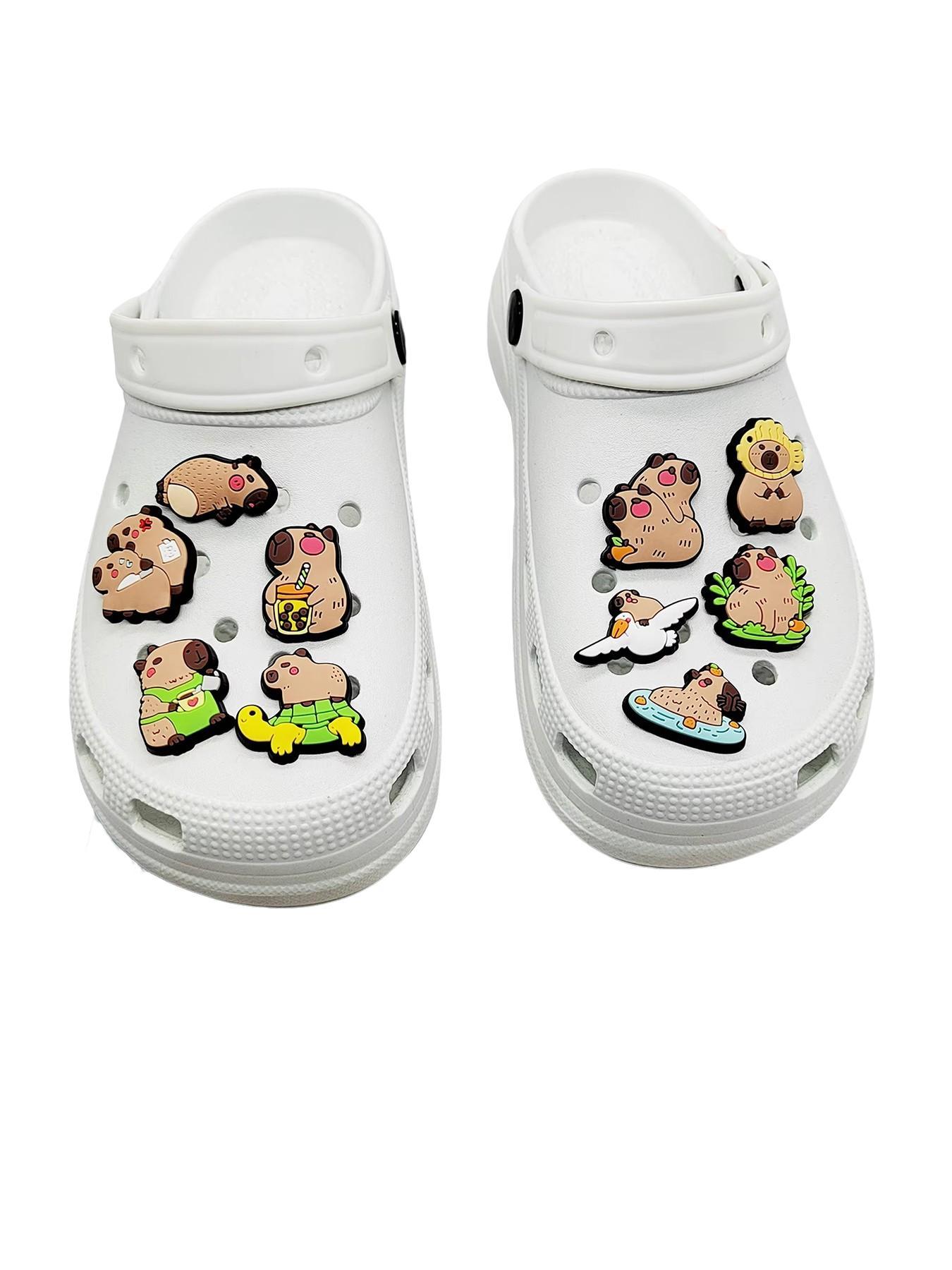 16/20/36 Piece Capybara Puffer Fish PVC Cartoon DIY Shoe Charms, Charm Accessory, Shoe Accessories, Decorative Shoes Classic Sandals, Family Children Christmas Party Birthday Gifts, Shoe Charms Set