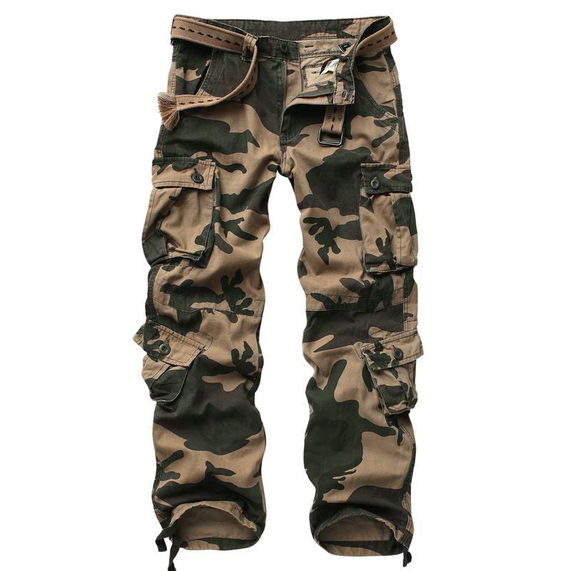 3357 Men's Cotton Cargo Pants With 8 Pockets Camo Pants Outdoor Cargo Work Pants(No Belt) 3357 Men's Cotton Cargo Pants With 8 Pockets Camo Pants Outdoor Cargo Work Pants(No Belt)