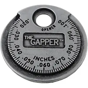 3235 Spark Plug Gapper: -Style Spark Plug Gap Tool, 0.020"-0.100" Measurement Range, Plated Steel, Quick-Check Reference Tool