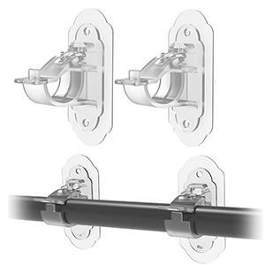 4 Pack Adhesive Curtain Rod Holders, No Drilling Curtain Rod Brackets, Renter Friendly Curtain Hanger, Fits 0.5'' to 1.2'' Rods, Heavy Duty Curtain Rod Hooks for Apartment Bathroom Dorm Kitchen 4 Pack Adhesive Curtain Rod Holders, No Drilling Curtain Rod Brackets, Renter Friendly Curtain Hanger, Fits 0.5'' to 1.2'' Rods, Heavy Duty Curtain Rod Hooks for Apartment Bathroom Dorm Kitchen