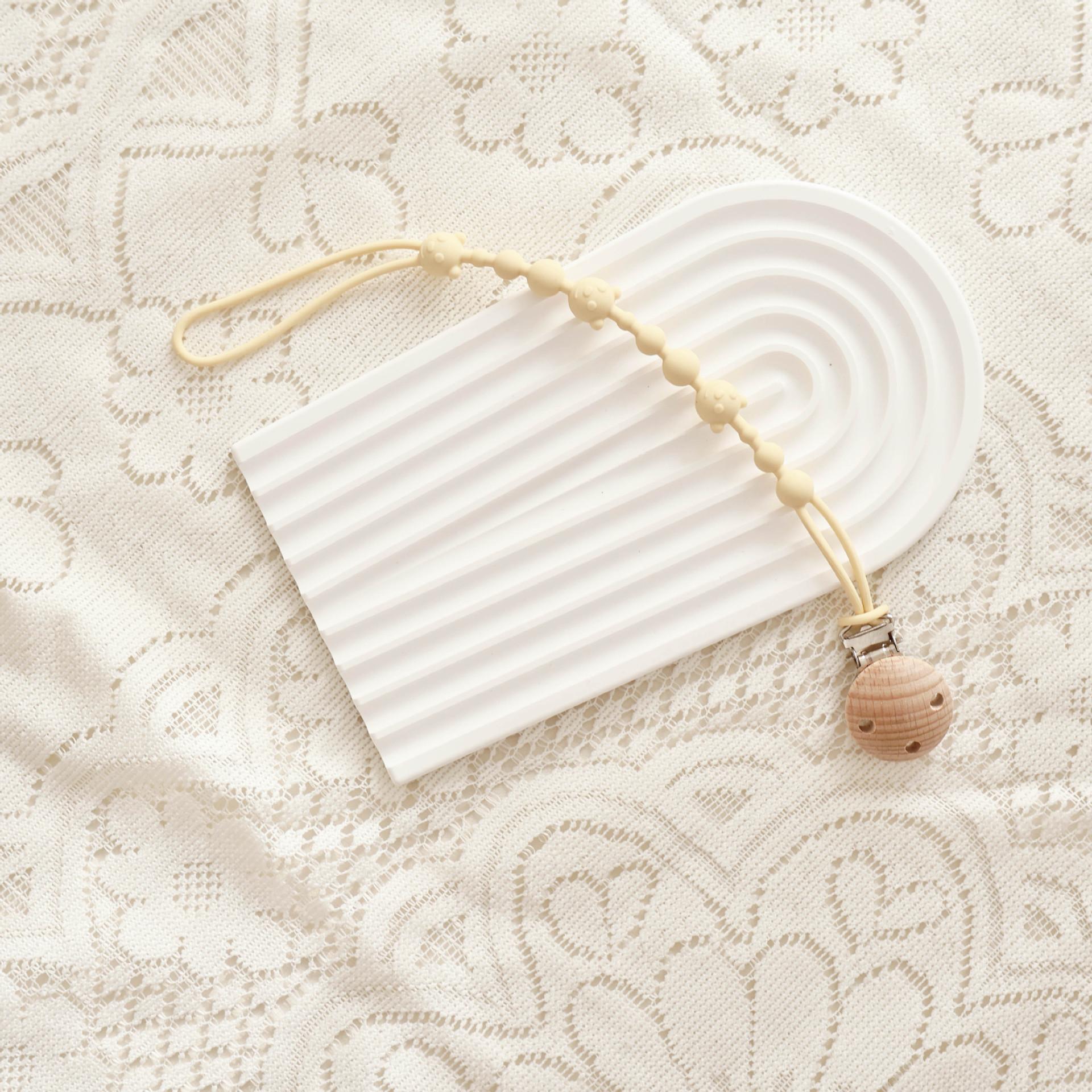 Baby Pacifier Chain, Anti-Drop Silicone Soother Strap, One-Piece Design, Comfortable Teething Relief, Safe & Durable Baby Accessory