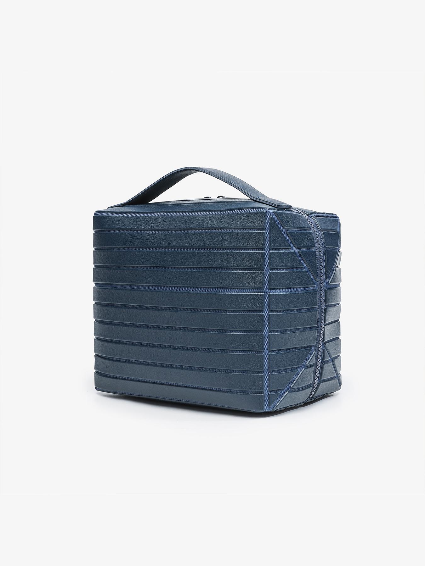 2026 New Geometric Diamond Pattern Makeup Bag, Foldable Large Capacity Divided Portable Cosmetic Storage Bag, Travel Wash Bag