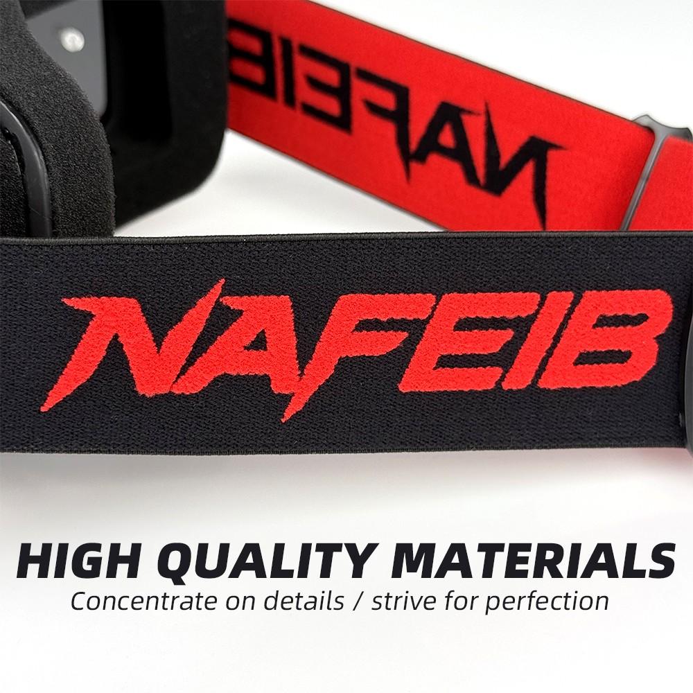 NAFEIB Universal OTG Goggles, Wear over Glasses, Durable, Dust-Proof, Breathable, Adjustable, Ideal for Motorcycle, Skiing, Atvs, Biking