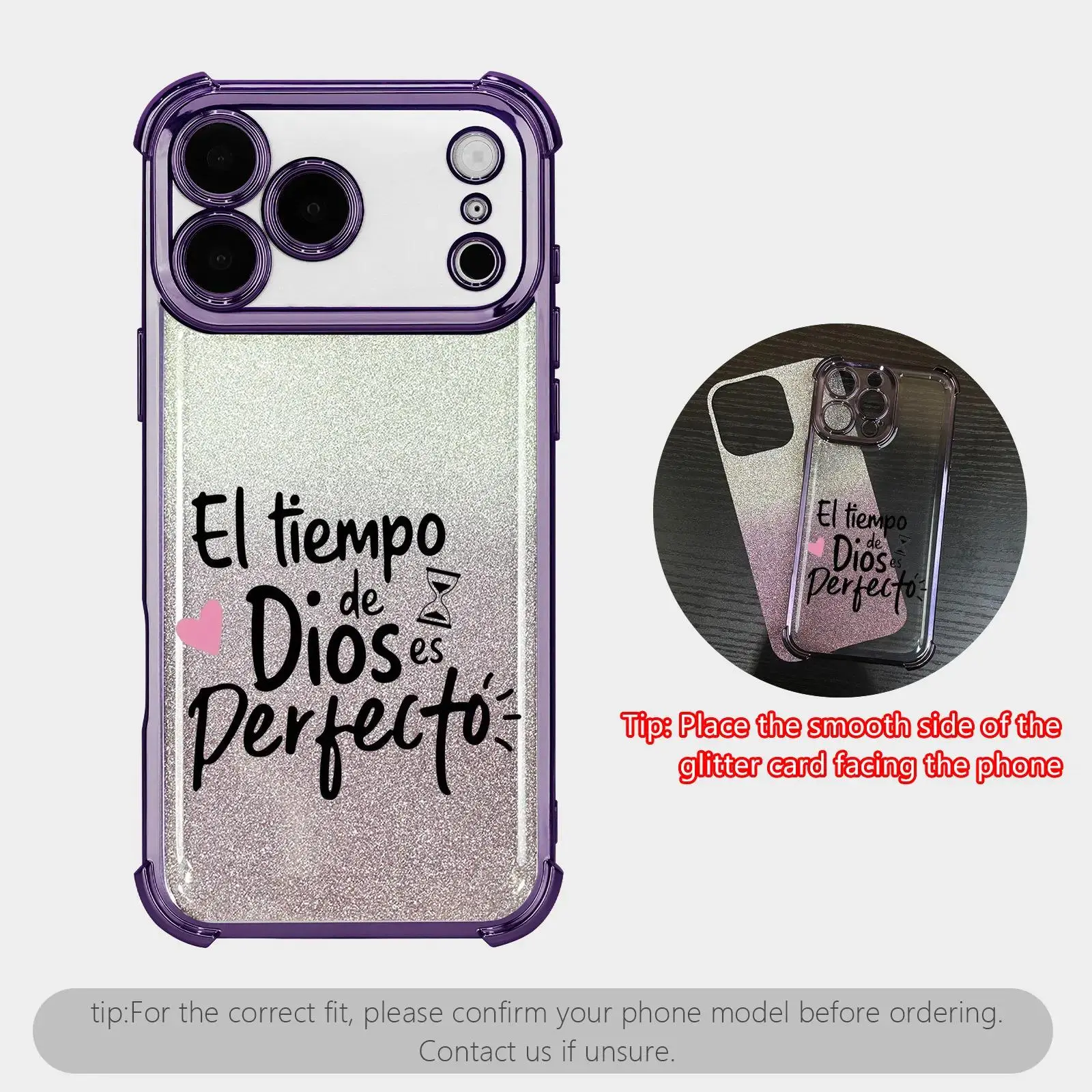 Purple+Glitter Card