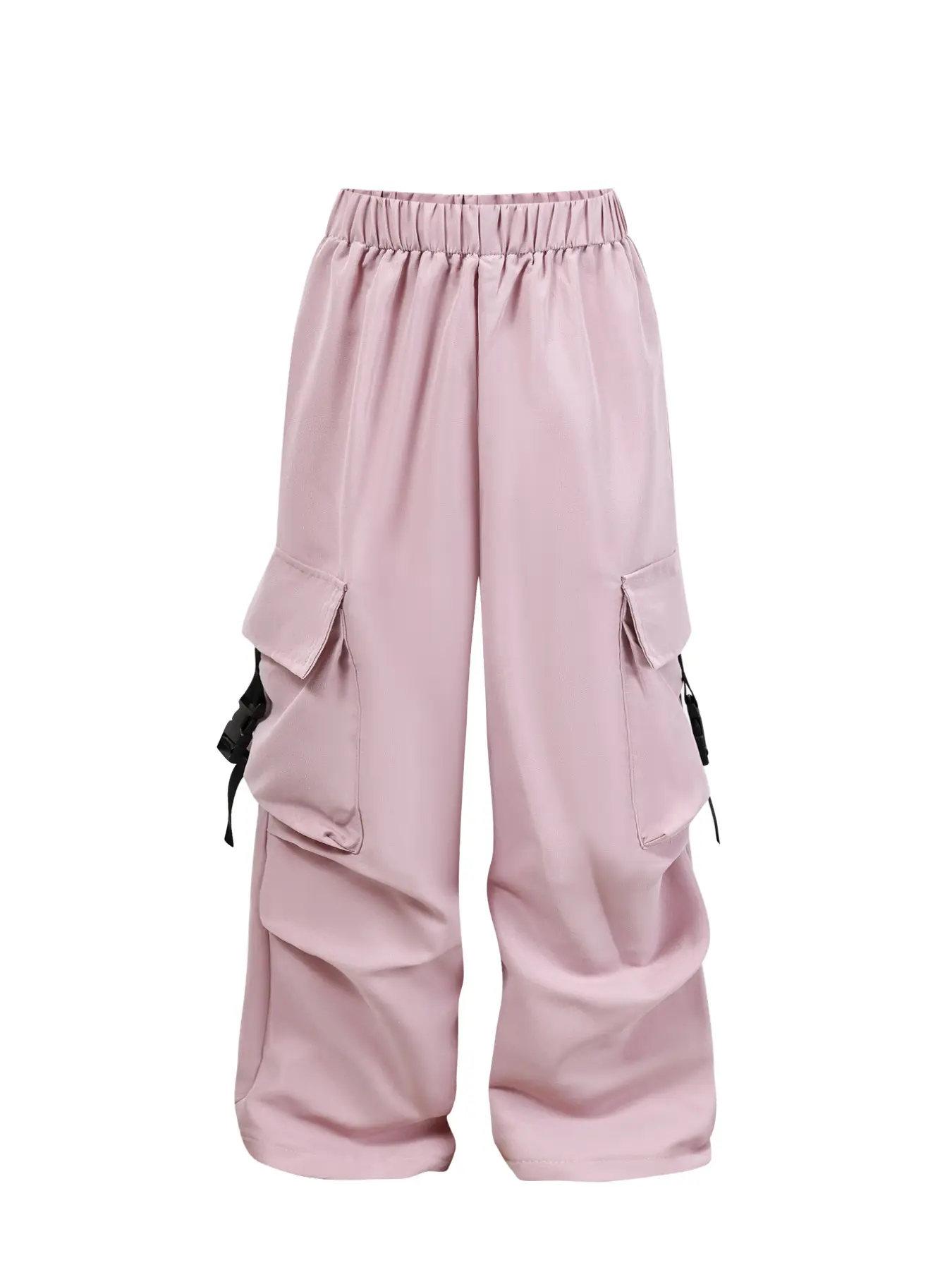 Girls' Fashion Casual Solid Straight Leg Work Pants, Suitable for Ages 8-12, Minimalist Style, Perfect for Sports, School, Outdoor Activities