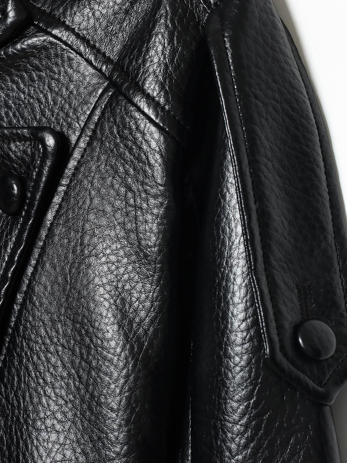 Women's Street Style Faux Leather Jackets, Coats, Casual Loose Fitting Jacket High Neck Long Sleeve Zipper Jackets for Women, Asymmetric Button & Pocket Design, 2026 Spring New Jackets, Moto-Inspired Jacket, Womenswear, Ladies Black Outerwear